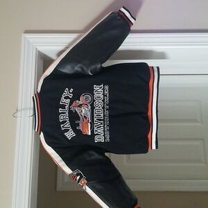 Harley Davidson Youth Kid Reversible Varsity Bomber Jacket